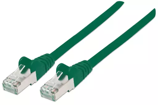 Intellinet Network Patch Cable, Cat6, 10m, Green, Copper, S/FTP, LSOH / LSZH, PVC, RJ45, Gold Plated Contacts, Snagless, Booted, Lifetime Warranty, Polybag