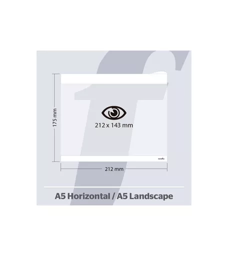 White Posterfix Magnetic Poster Holder - A5 Landscape