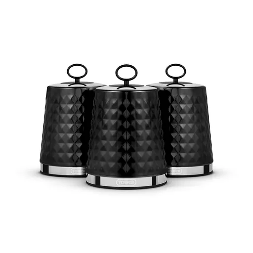 Solitaire Set of 3 Canisters