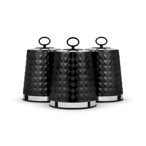 Solitaire Set of 3 Canisters