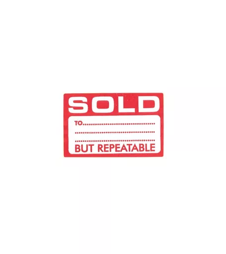 'Sold To But Repeatable' Self Adhesive Labels - 80m x 50mm (Pack of 500)