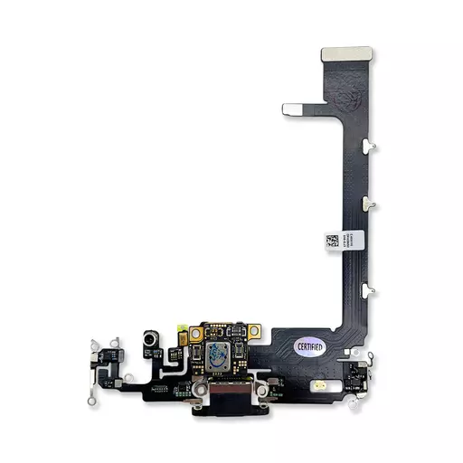 Charging Port Flex Cable (w/ Board) (Black) (CERTIFIED - Aftermarket) - For iPhone 11 Pro Max