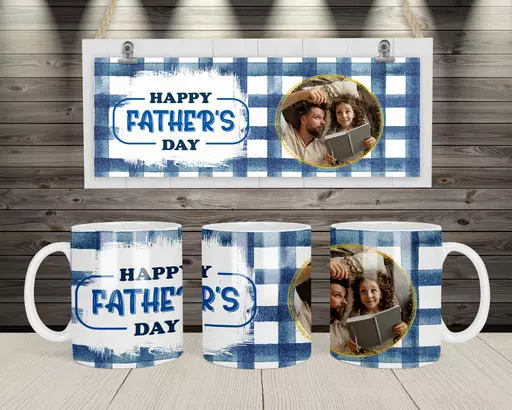 Personalised 'Happy Father's Day' Photo Mug