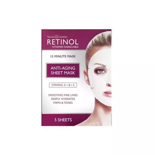 Retinol Vitamin A 15 Minute Sheet Mask Pack of 5