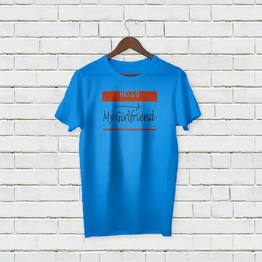 Personalised 'Hello - My Girlfriend' T-shirt