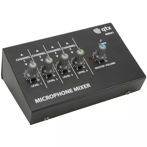 QTX MM41 4 Channel Mini Microphone Mixer