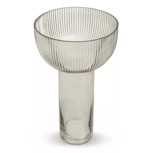 Glass Vase, Selene, Grey, Large