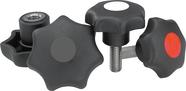 K0154 - Star Knobs Parts in Stainless Steel Size M5-M12