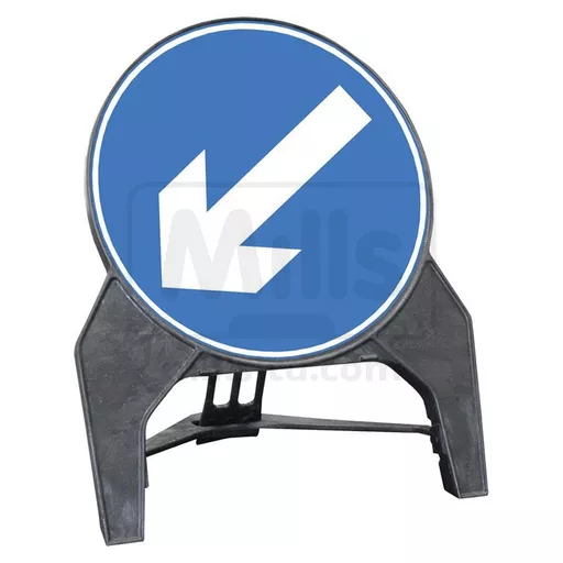 Keep Left Arrow Polypropylene Q Sign 750mm