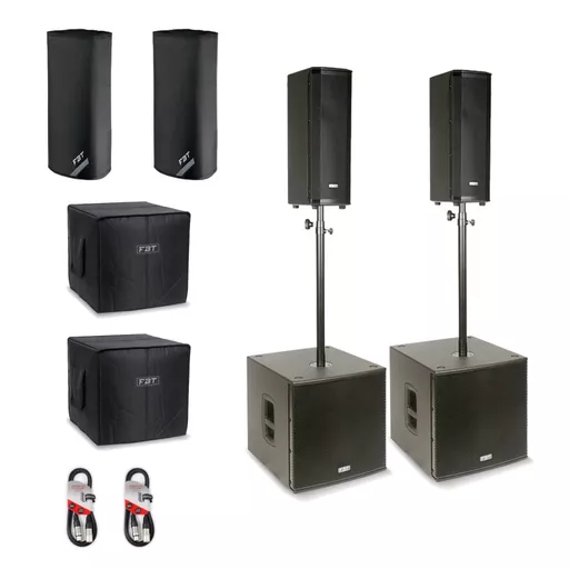 FBT VN 2500 Active Speaker System with Subs & Covers Bundle