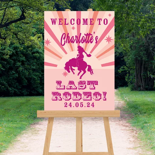 Personalised Last Rodeo Welcome Sign