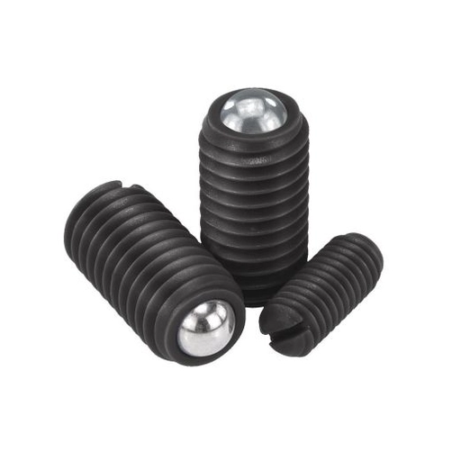 K0312 - Spring Plungers With Slot And Stainless Steel Ball In Plastic