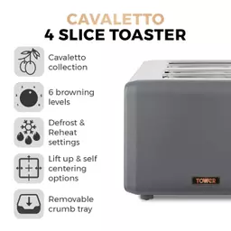 Tower grey and rose deals gold toaster