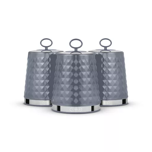 Solitaire Set of 3 Canisters