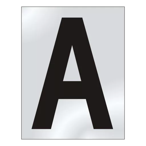 ASEC 75mm Chrome Letters & Numerals