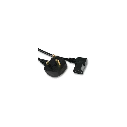 UK 13A Plug to Right Angled IEC C13 Mains Lead