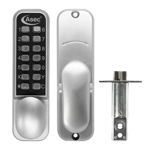 ASEC AS3300 Series Oval Knob Operated Easy Code Change Digital Lock With Optional Holdback & 60mm Latch