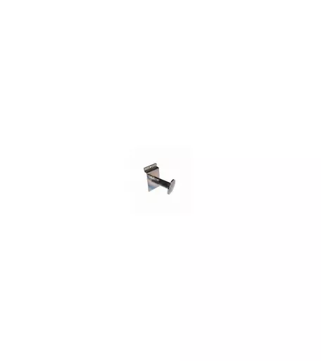 Chrome Straight Round Arm with Disc End for Slatwall 75mm