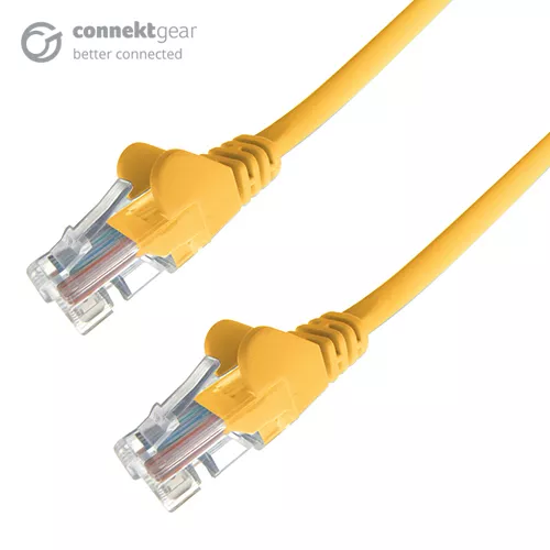 connektgear 7m RJ45 CAT5e UTP Stranded Flush Moulded Network Cable - 24AWG - Yellow