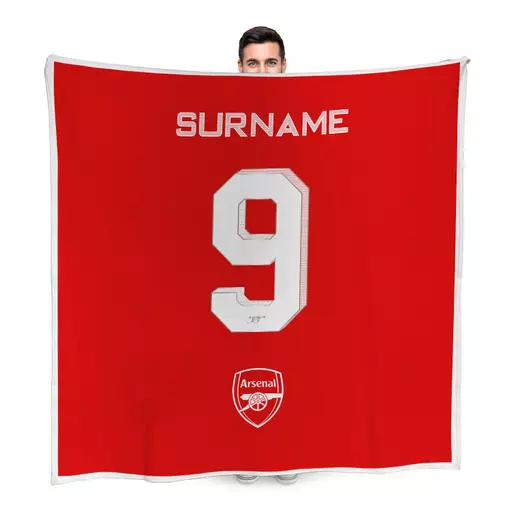 Arsenal FC Back of Shirt Fleece Blanket