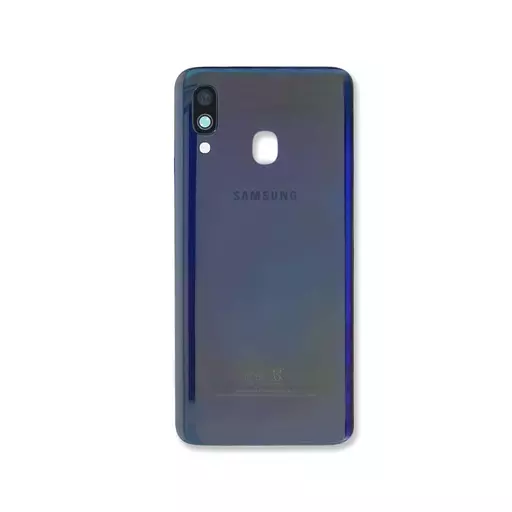 Back Cover w/ Camera Lens (Service Pack) (Black) - For Galaxy A40 (A405)