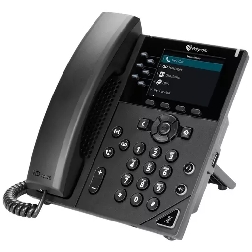 POLY 350 IP phone Black 6 lines LCD