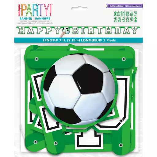 3D Soccer Letter Banner with Stickers
