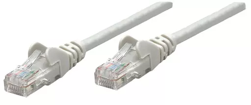 Intellinet Network Patch Cable, Cat6A, 20m, Grey, Copper, S/FTP, LSOH / LSZH, PVC, RJ45, Gold Plated Contacts, Snagless, Booted, Lifetime Warranty, Polybag