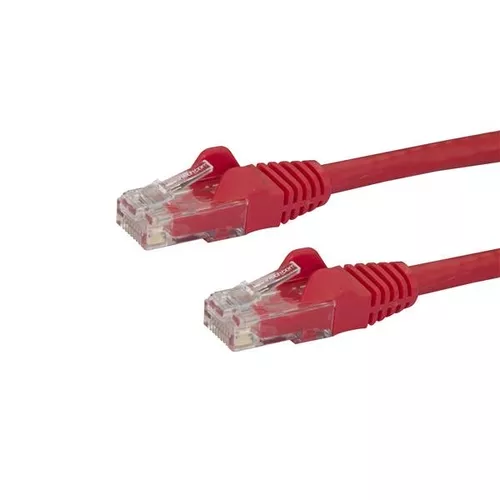 StarTech.com 2m CAT6 Ethernet Cable - Red CAT 6 Gigabit Ethernet Wire -650MHz 100W PoE RJ45 UTP Network/Patch Cord Snagless w/Strain Relief Fluke Tested/Wiring is UL Certified/TIA