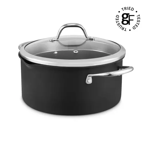 Good Food Hard Anodised 24cm Casserole Pot with Lid