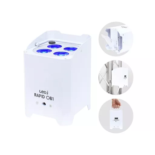 LEDJ Rapid QB1 RGBW Battery Powered LED Par - White