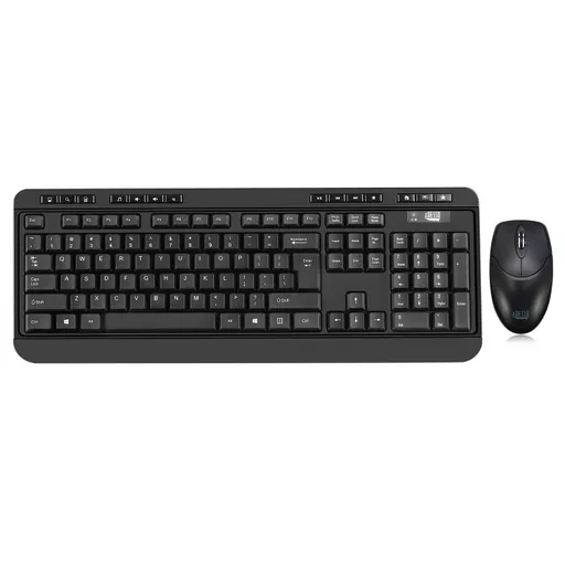 Adesso WKB-1320CB keyboard Mouse included Home RF Wireless QWERTY Black