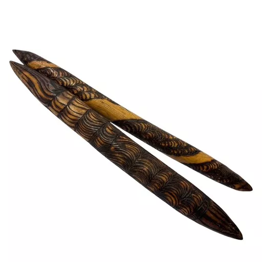 Aboriginal Burnt Art Clap Sticks