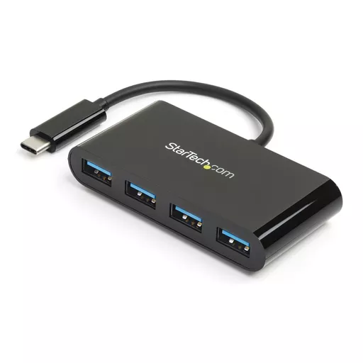 StarTech.com 4-Port USB-C Hub - USB-C to 4x USB-A - USB 3.0 Hub - Bus Powered~4-Port USB-C Hub - USB-C to 4x USB-A - USB 3.0 Hub - 5Gbps - Bus Powered