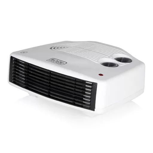 Black & Decker 3KW Flat Fan Heater White