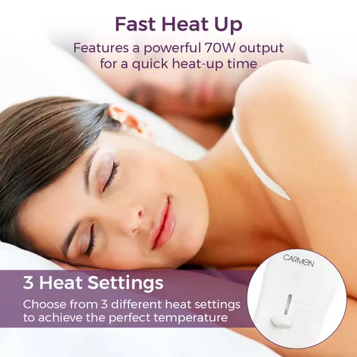 Double Heated Under Blanket with Overheat Protection 122 x 107cm