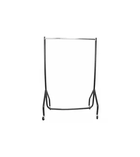 4ft Black with Chrome Top Heavy Duty Clothes Rail