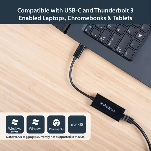 StarTech.com ​​USB-C to Gigabit Ethernet Adapter - Black