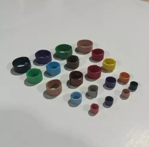 Flat Band Poultry Leg Rings Various Sizes