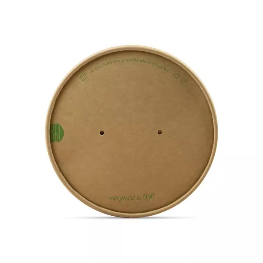 VEGWARE ROUND KRAFT PAPER LID 150-SERIES - (1X300)