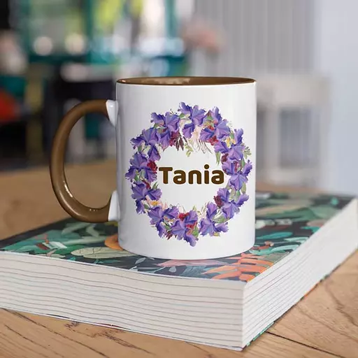 Personalised initial mug - Custom monogrammed coffee cup with name letter