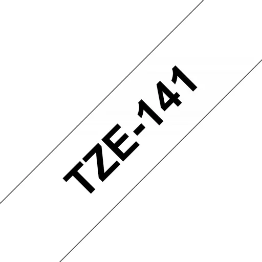 Brother TZE-141 DirectLabel black on Transparent Laminat 18mm x 8m for Brother P-Touch TZ 3.5-18mm/36mm/6-18mm/6-24mm/6-36mm