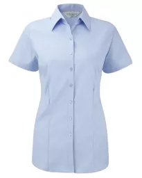 Ladies' Short Sleeve Herringbone Shirt