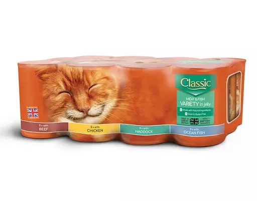 12 x Classic Cat Food Cans