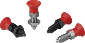 K0338 Indexing Plungers With Red Grip In Steel And Stainless Steel