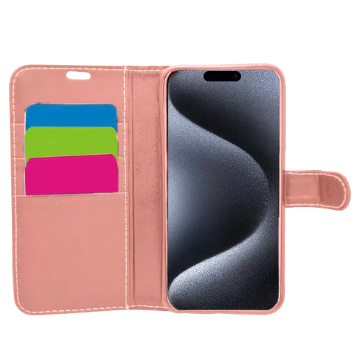 Wallet for iPhone 15 Pro - Rose Gold