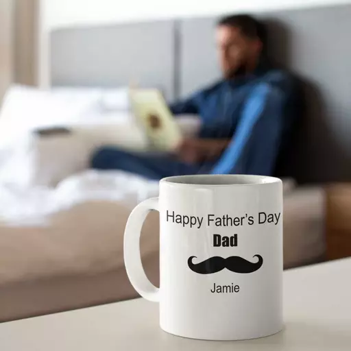 Personalised 'Happy Father's Day' Mug - Add Name & Message