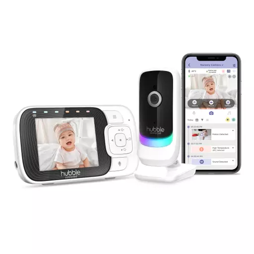 Hubble Nursery Pal Essentials Smart 2.8 inch Baby Monitor with Fixed Camera