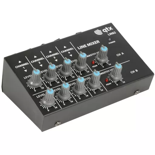 QTX 4 Stereo Channel Line Level & Instrument Mixer