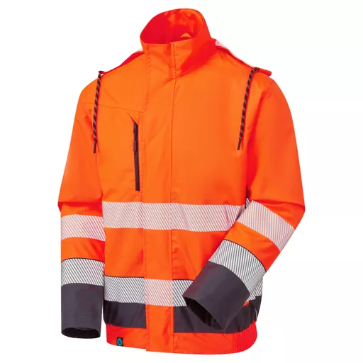 Essentials Hi-Vis Eco Orange/Navy Insulated Bomber Jacket